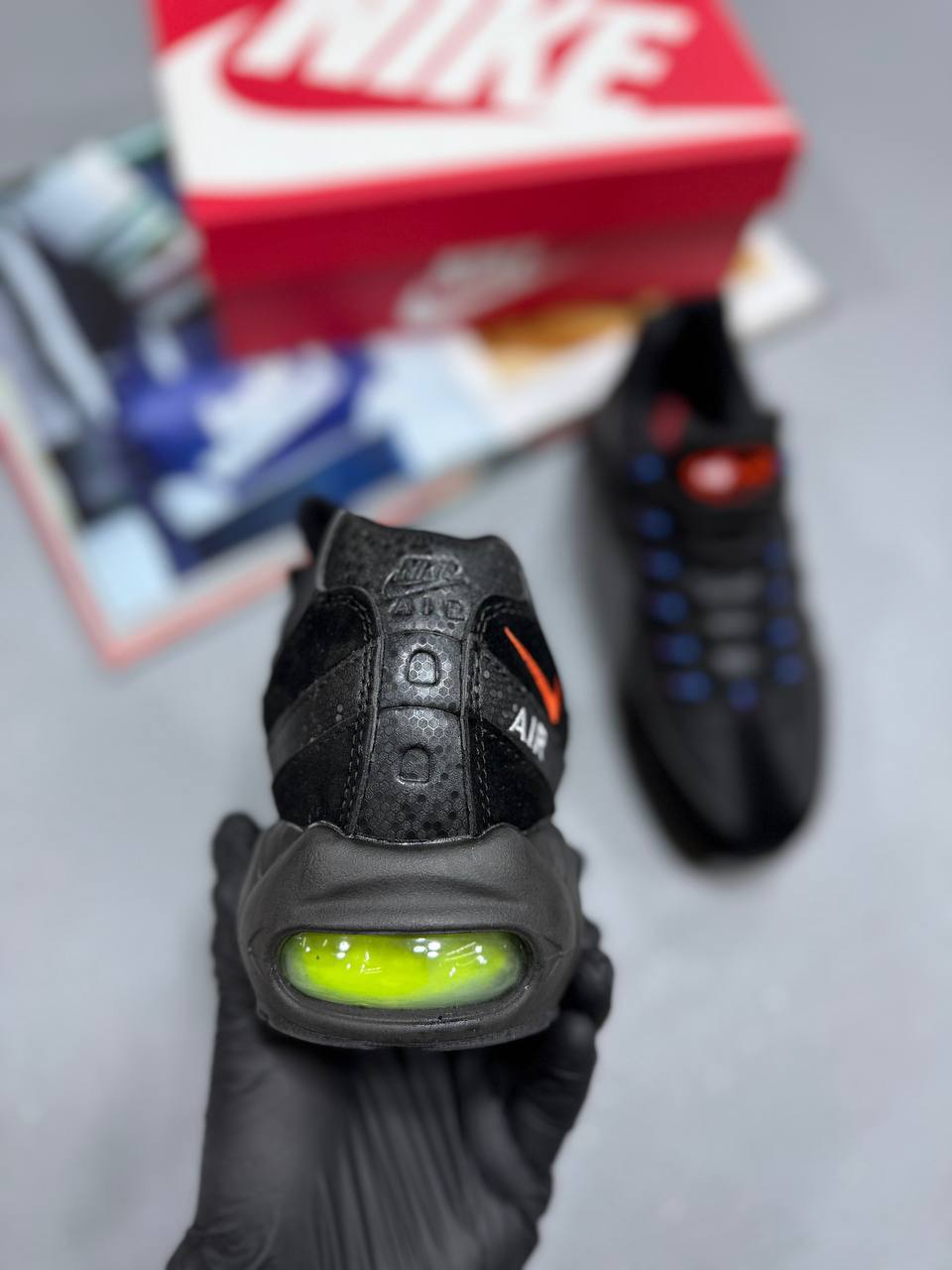 Nike Air Max 95 Black Reflective Volt Mens Trainers Best Sale UK Reps AAA Quality