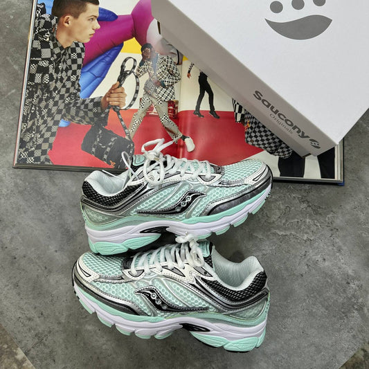 Saucony ProGrid Omni 9 "Teal Metallic" Womens Trainers UK Reps Superclone Quality