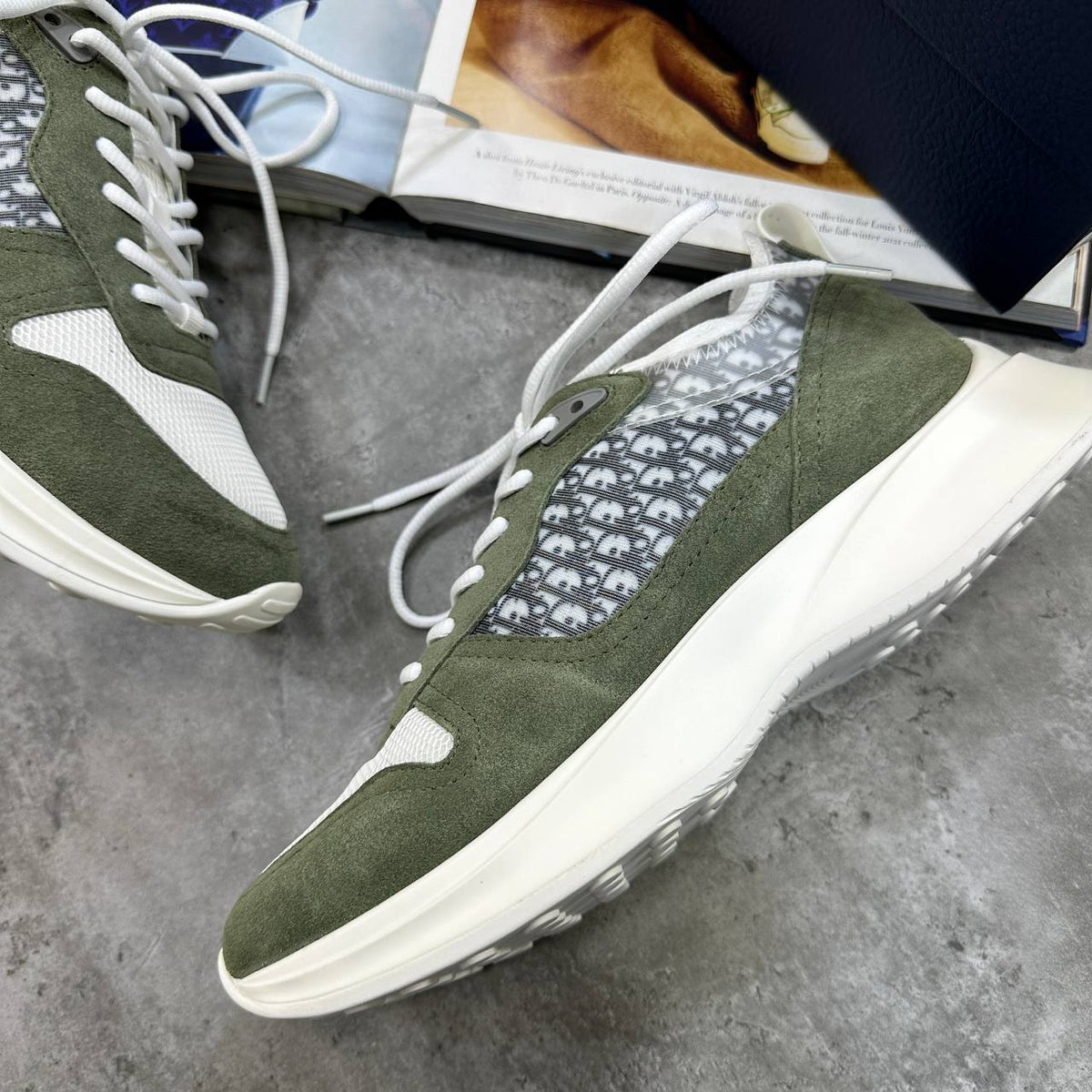 Dior B25 Men's Khaki Sneakers UK Reps Superclone Quality