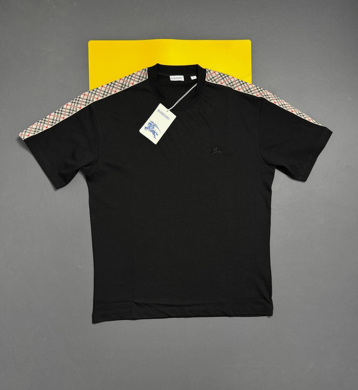 Burberry Check Tape T-Shirts Men's Multiple Colors UK Reps AAA Quality