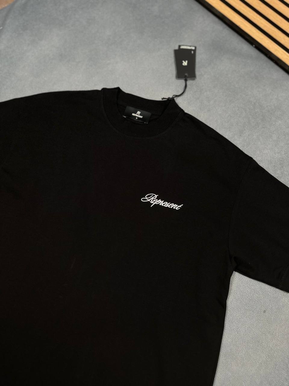 Represent White Cotton Club Script Mesh Men's T-Shirt  UK Reps AAA Quality