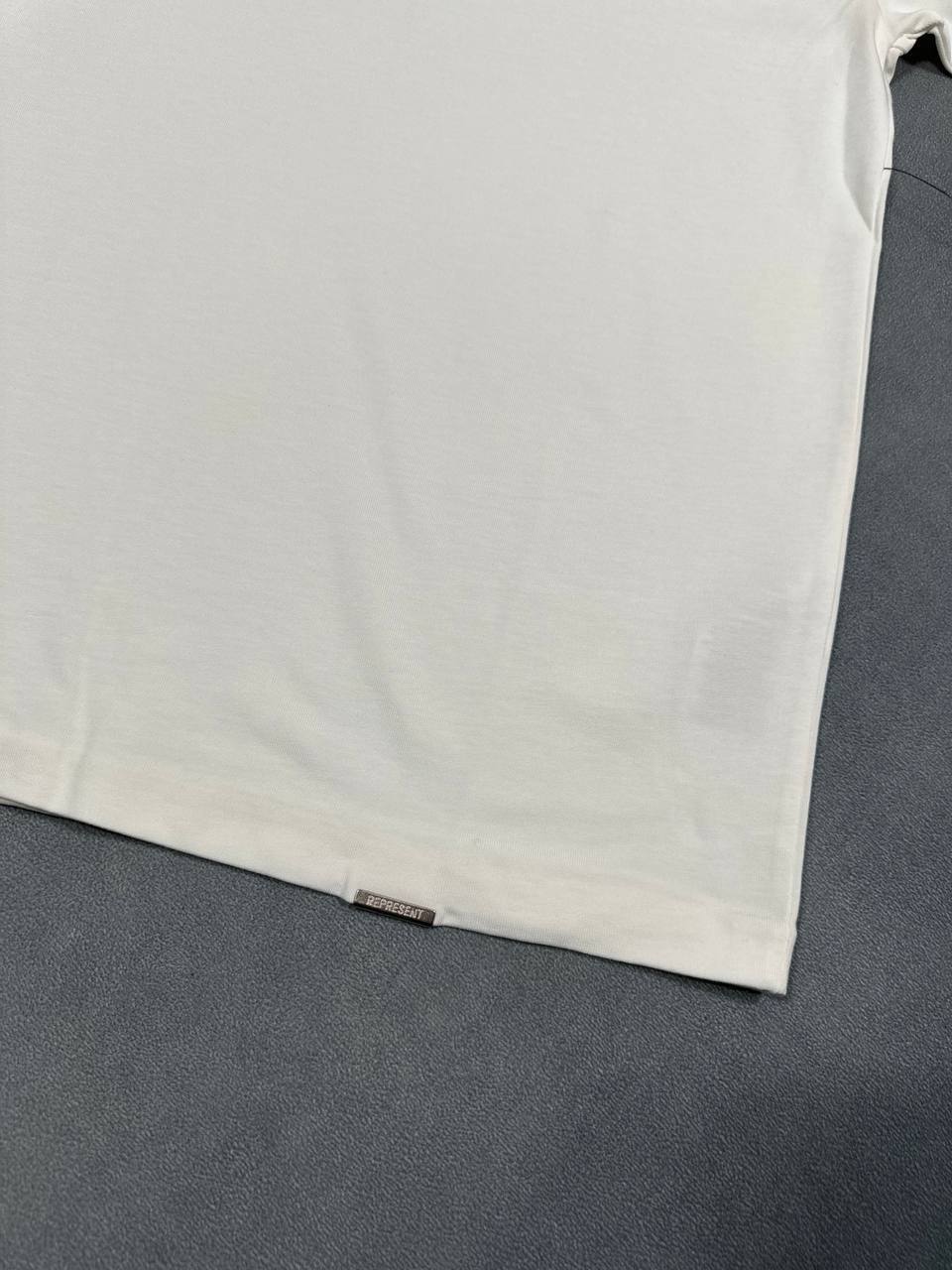 Represent White Cotton Club Script Mesh Men's T-Shirt  UK Reps AAA Quality