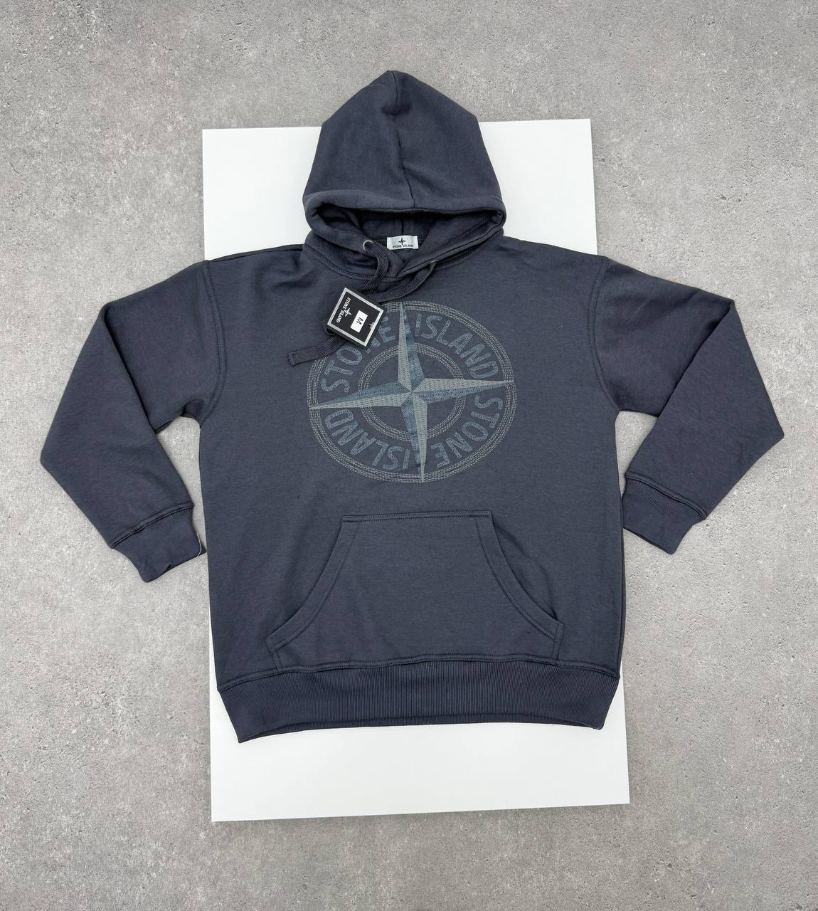 Stone Island Thick Cotton Graphic Pullover Hoodie Mens in Multiple Colors Best Sale UK Reps AAA Quality