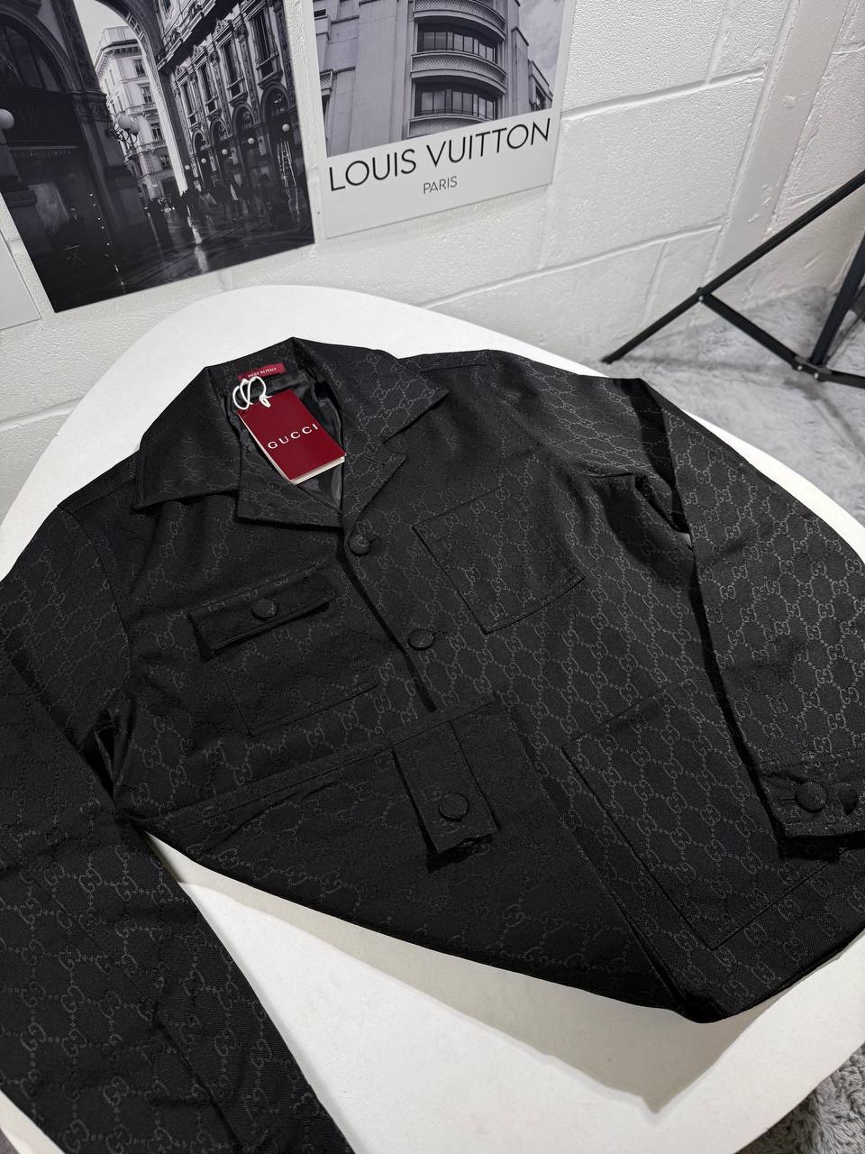 Gucci GG Canvas Cotton-Blend Overshirt Mens in 2 Colors Best Sale UK Reps AAA Quality