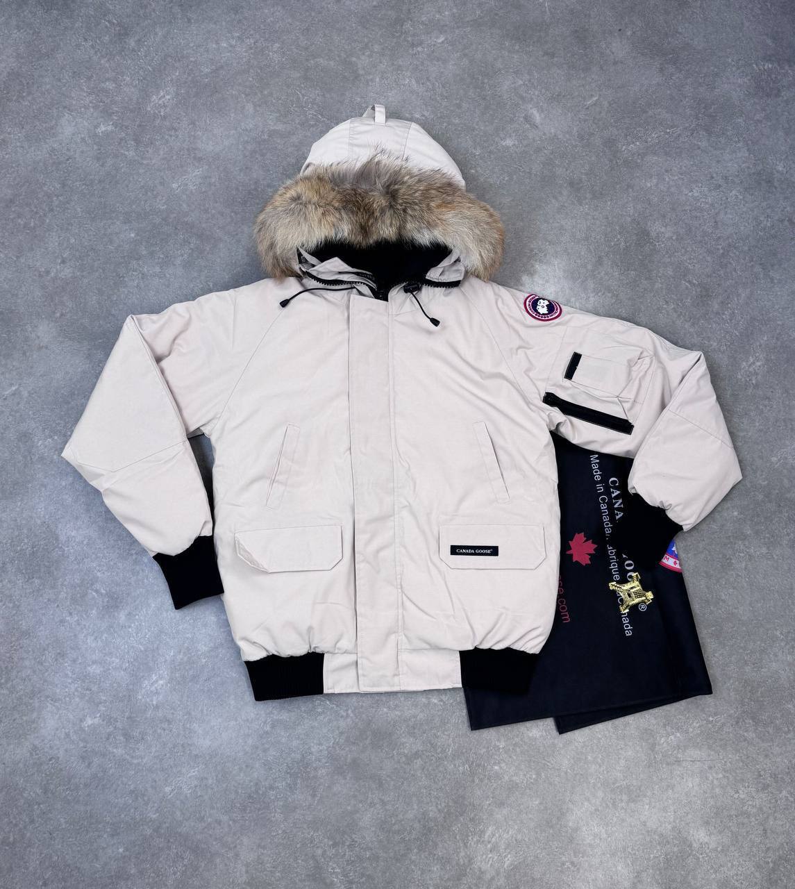 Canada Goose Chilliwack Fur-Trimmed Arctic-Tech Bomber Mens Jacket in Multiple Colors Best Sale UK Reps AAA Quality