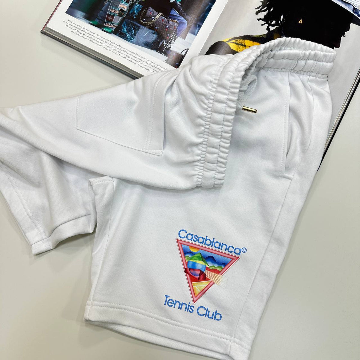 Casablanca Tennis Club White Sweat Shorts Men Collection UK Reps AAA Quality
