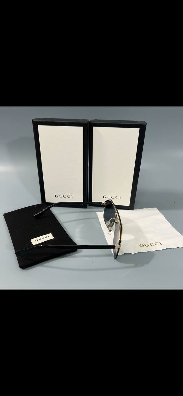Gucci Grey Lens Rimless Mens Sunglasses UK Reps 2 Colors