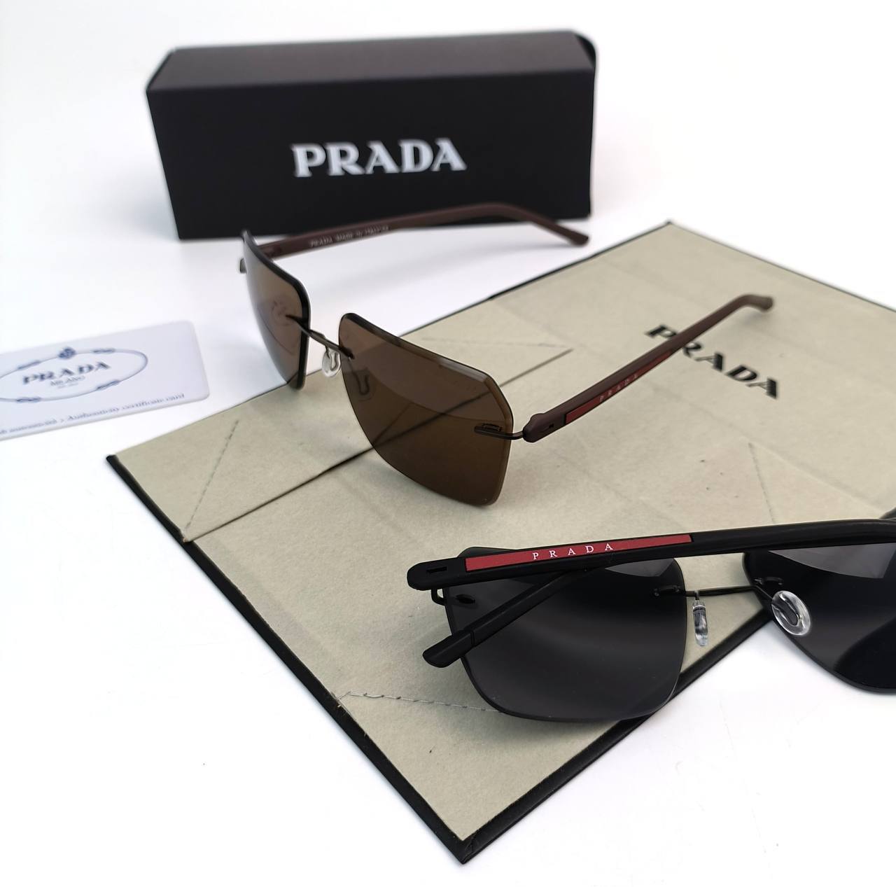 Prada Square Frame Metal Sunglasses in 3 Colors UK AAA Quality Reps