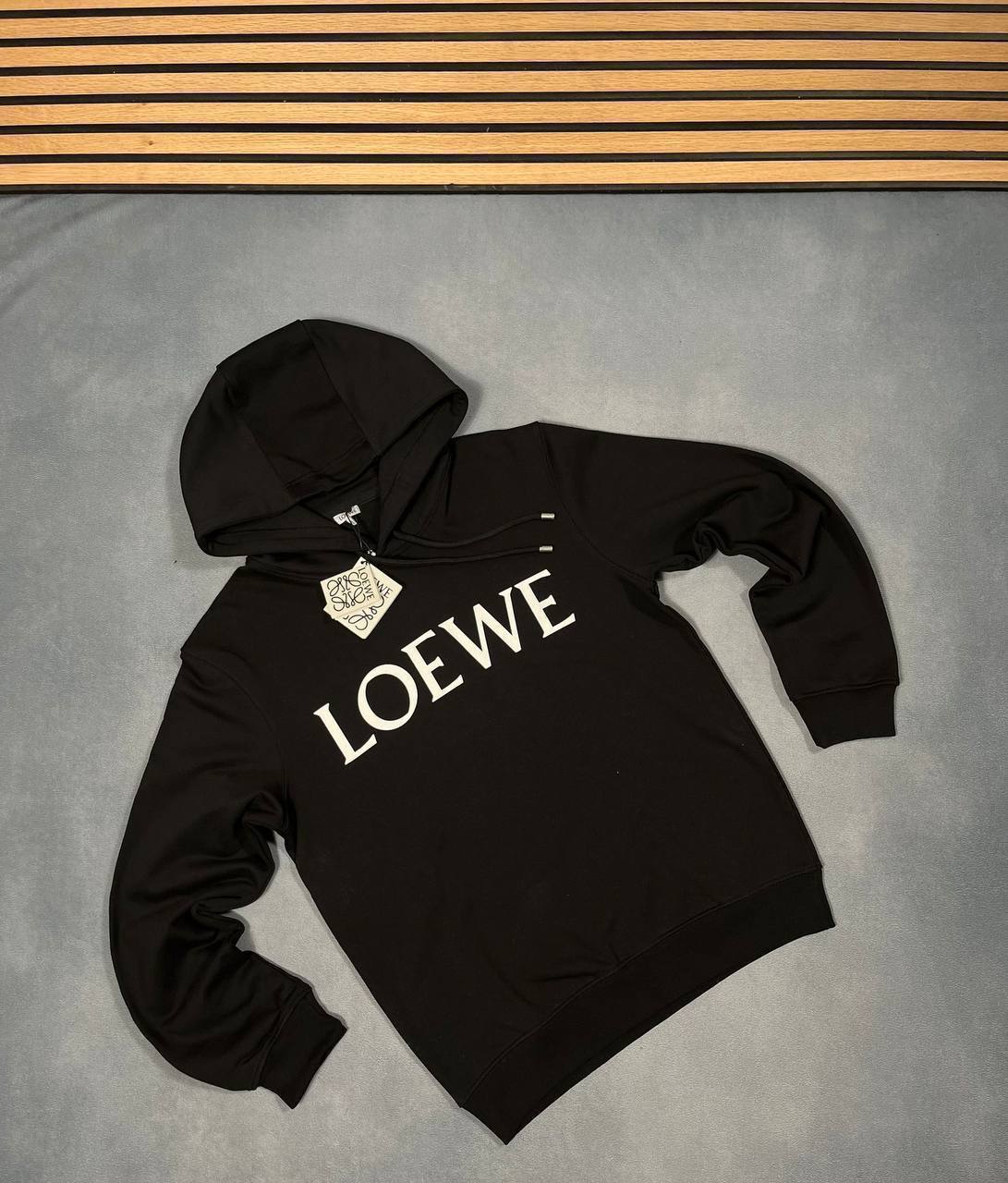 Loewe Logo-Print Cotton Jersey Hoodie 2 Colors Men's UK Reps AAA Quality