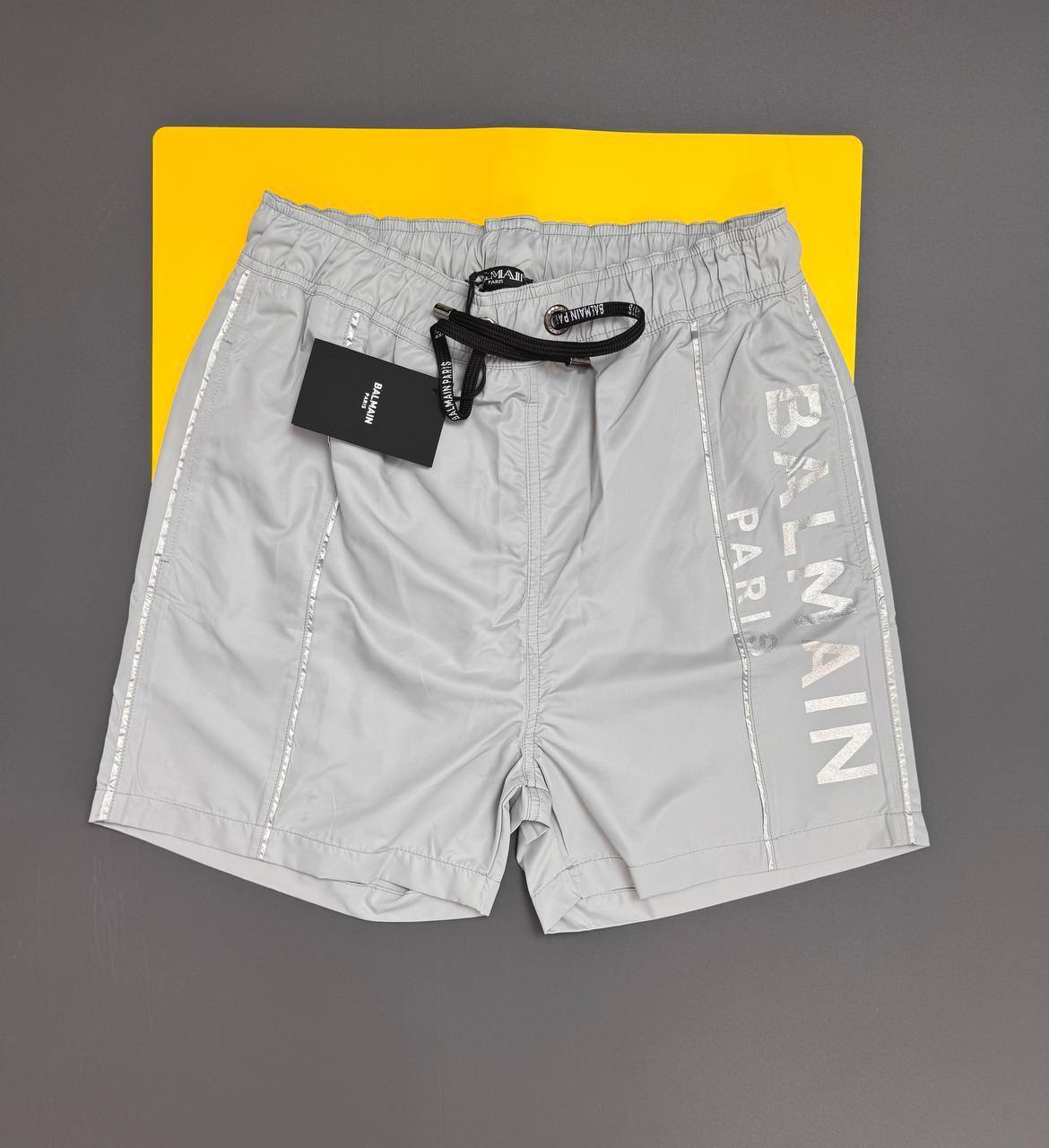 Balmain Logo Print Swim Shorts Regular Fit Mens in 2 Colors UK Reps AAA Quality