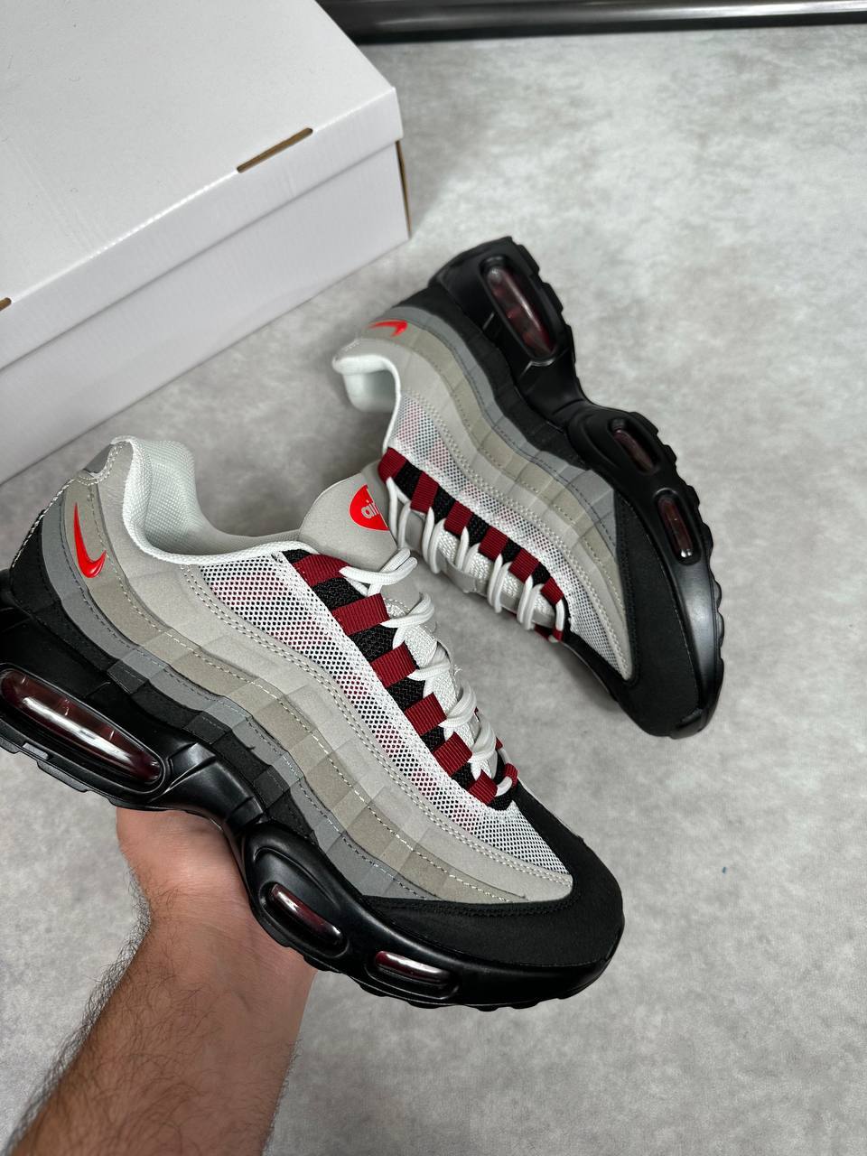 Nike Air Max 95 Solar Red Mens Trainers Best Sale UK Reps AAA Quality