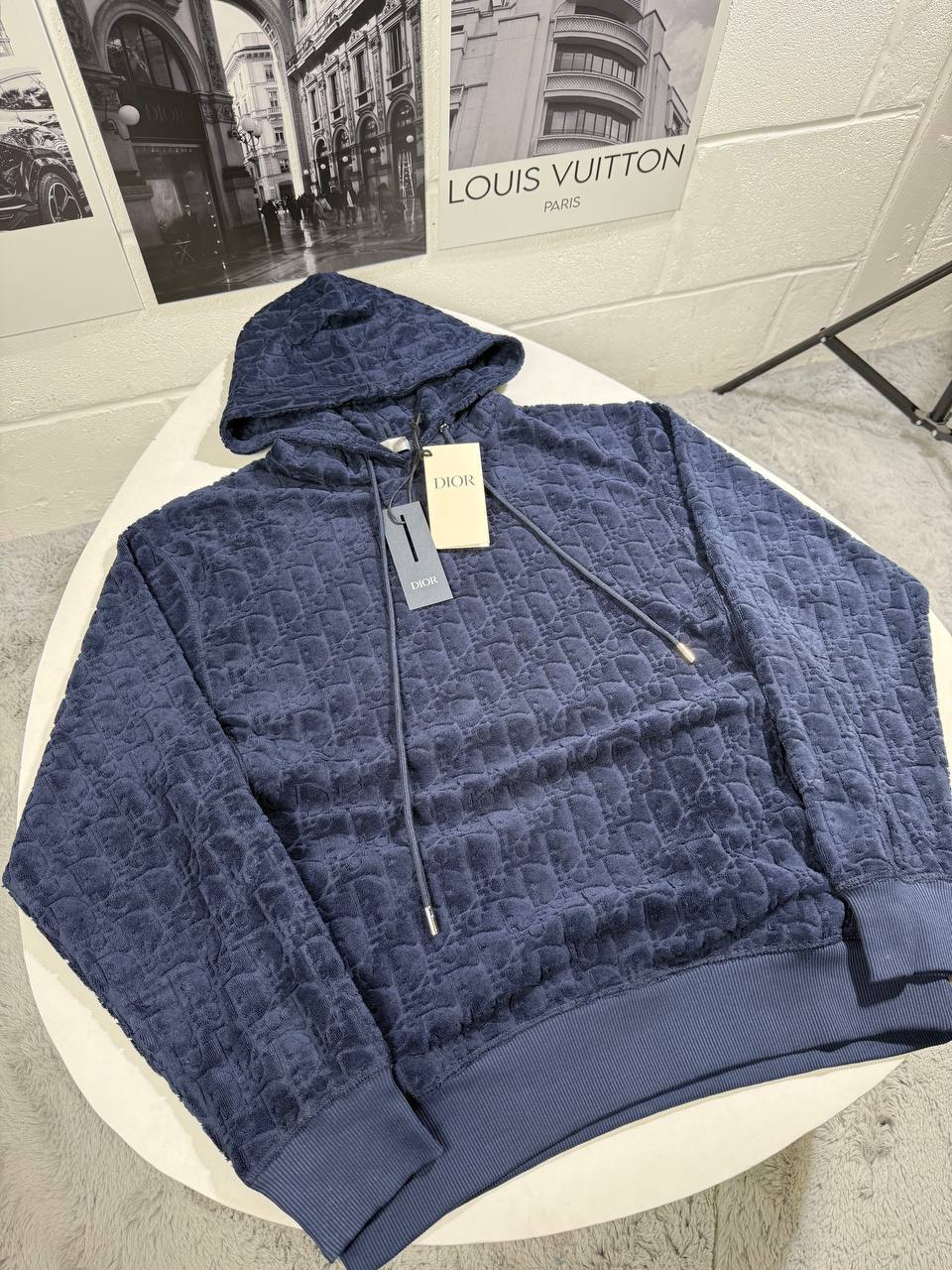 Christian Dior Oblique Towel Terry Monogram Hoodie Mens in 2 Colors Best Sale UK Reps AAA Quality