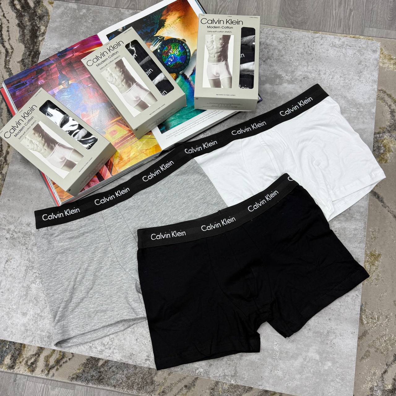 Calvin Klein Classic Stretch Trunks Boxers Pack of 3 Mens in Multiple Colors Best Sale UK Reps AAA Quality