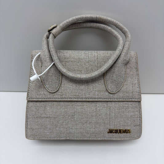 Jacquemus Le Chiquito Long Linen Womens Bag in Beige Color Best Sale UK Reps AAA Quality