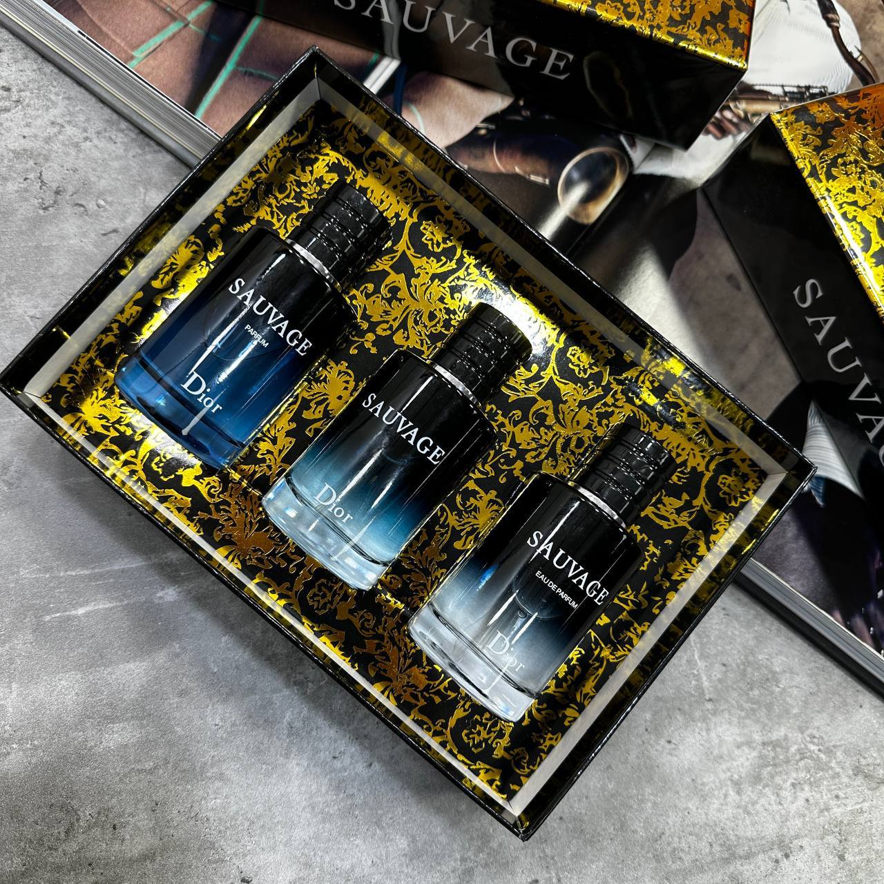 Christian Dior Sauvage 3 in 1 Set Perfume Giftset For Men Best Sale UK Rep AAA Quality