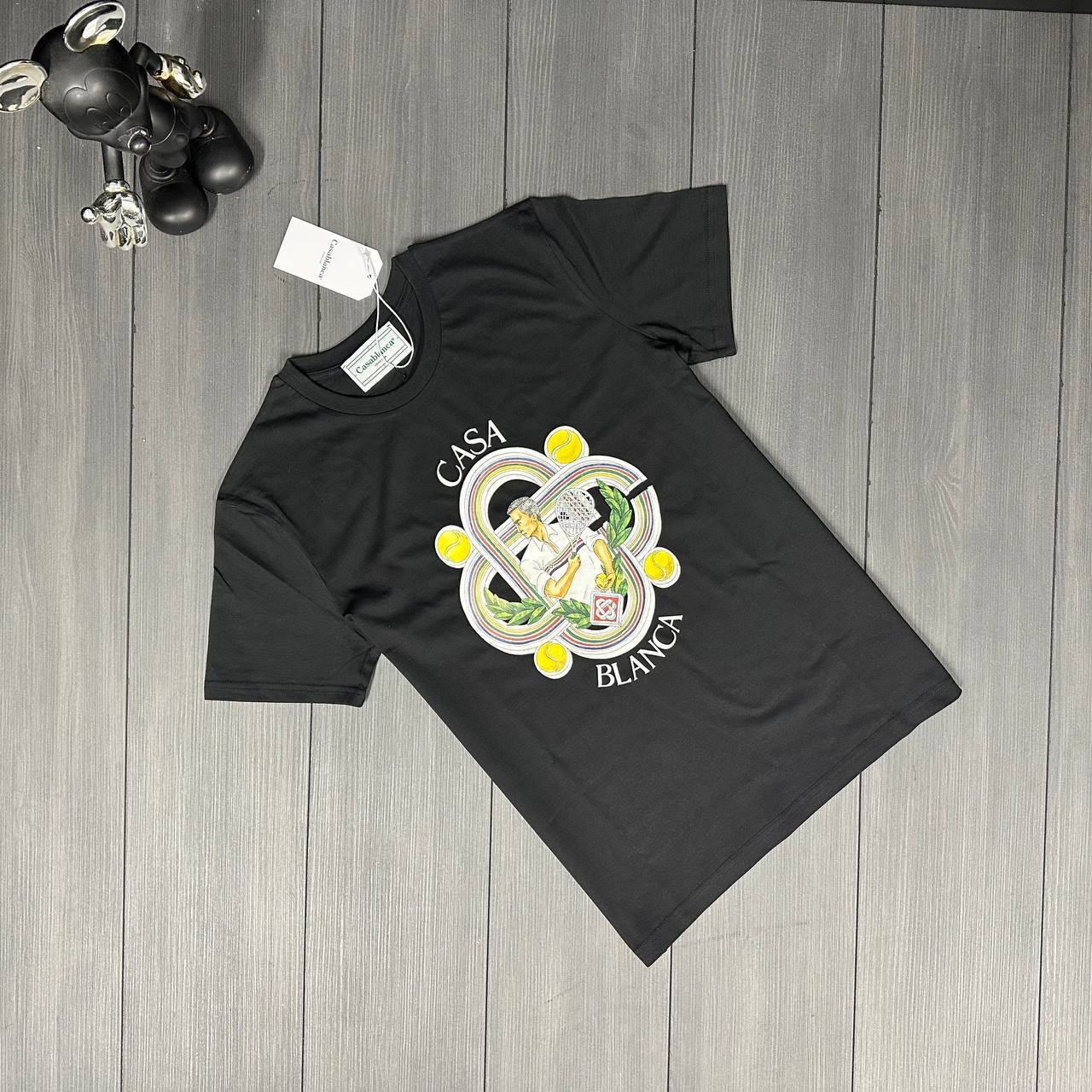 Casablanca For The Peace Le Joueur Printed T-Shirts Mens in 2 Colors Best Sale UK Rep AAA Quality