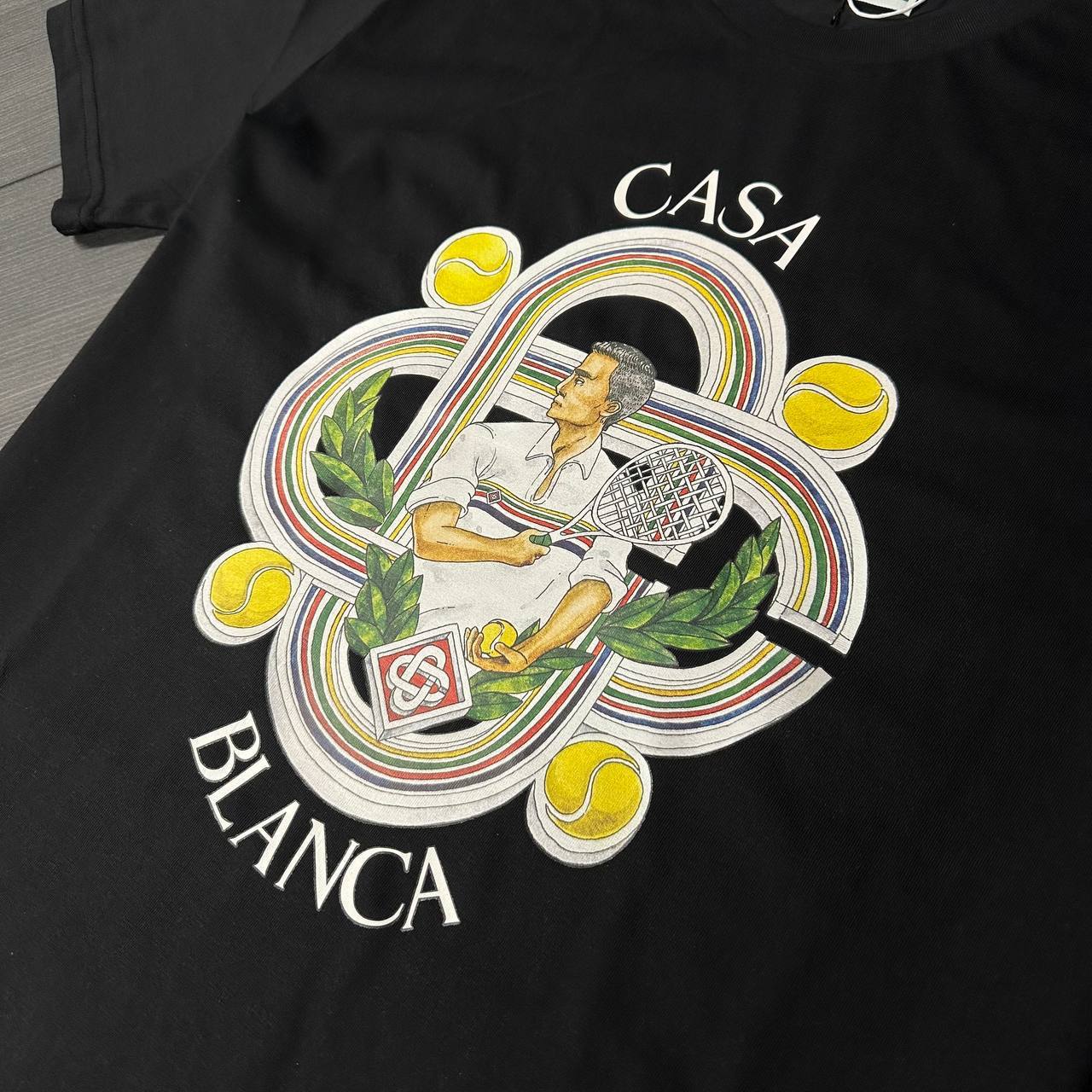 Casablanca For The Peace Le Joueur Printed T-Shirts Mens in 2 Colors Best Sale UK Rep AAA Quality