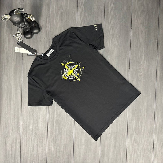 Stone Island Paint Splatter Compass Crewneck T-Shirts Mens in 2 Colors Best Sale UK Rep AAA Quality