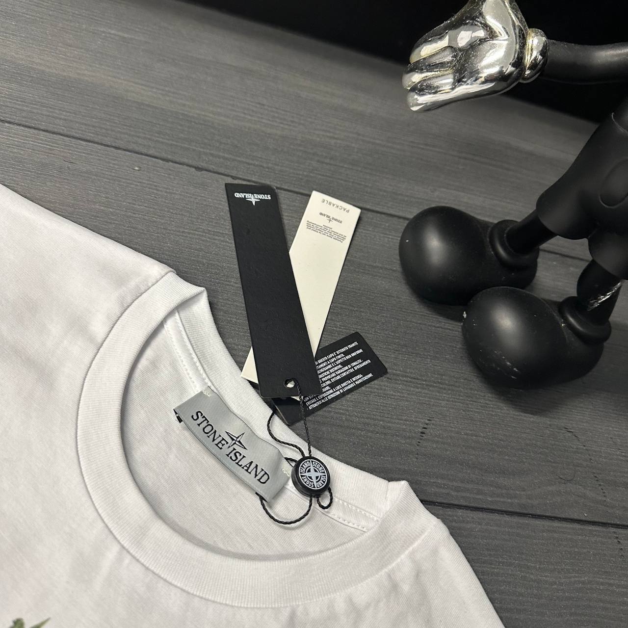 Stone Island Paint Splatter Compass Crewneck T-Shirts Mens in 2 Colors Best Sale UK Rep AAA Quality