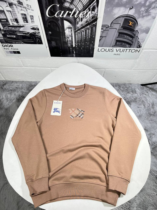 Burberry EKD-Textured Cotton Long Sleeve Sweatshirt Mens in Multiple Colors UK Reps AAA Quality