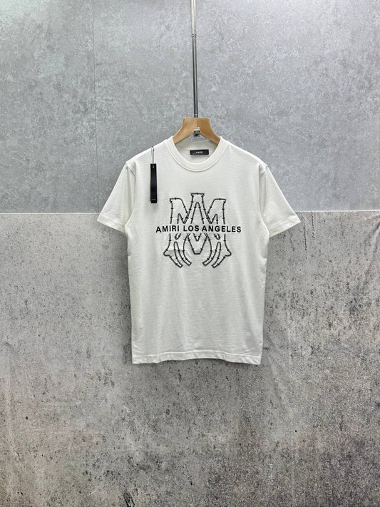 Amiri Los Angeles Short Sleeve T-Shirts Mens in 2 Colors Best Sale UK Reps AAA Quality