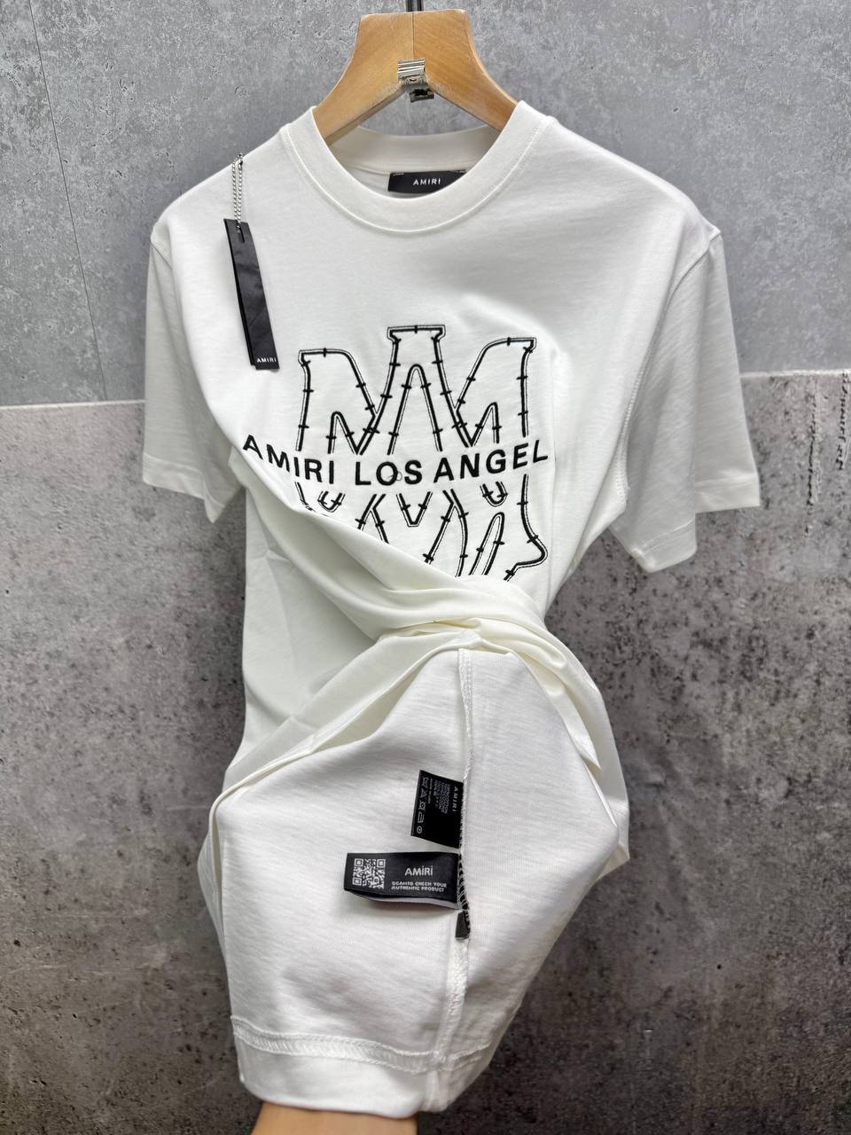 Amiri Los Angeles Short Sleeve T-Shirts Mens in 2 Colors Best Sale UK Reps AAA Quality