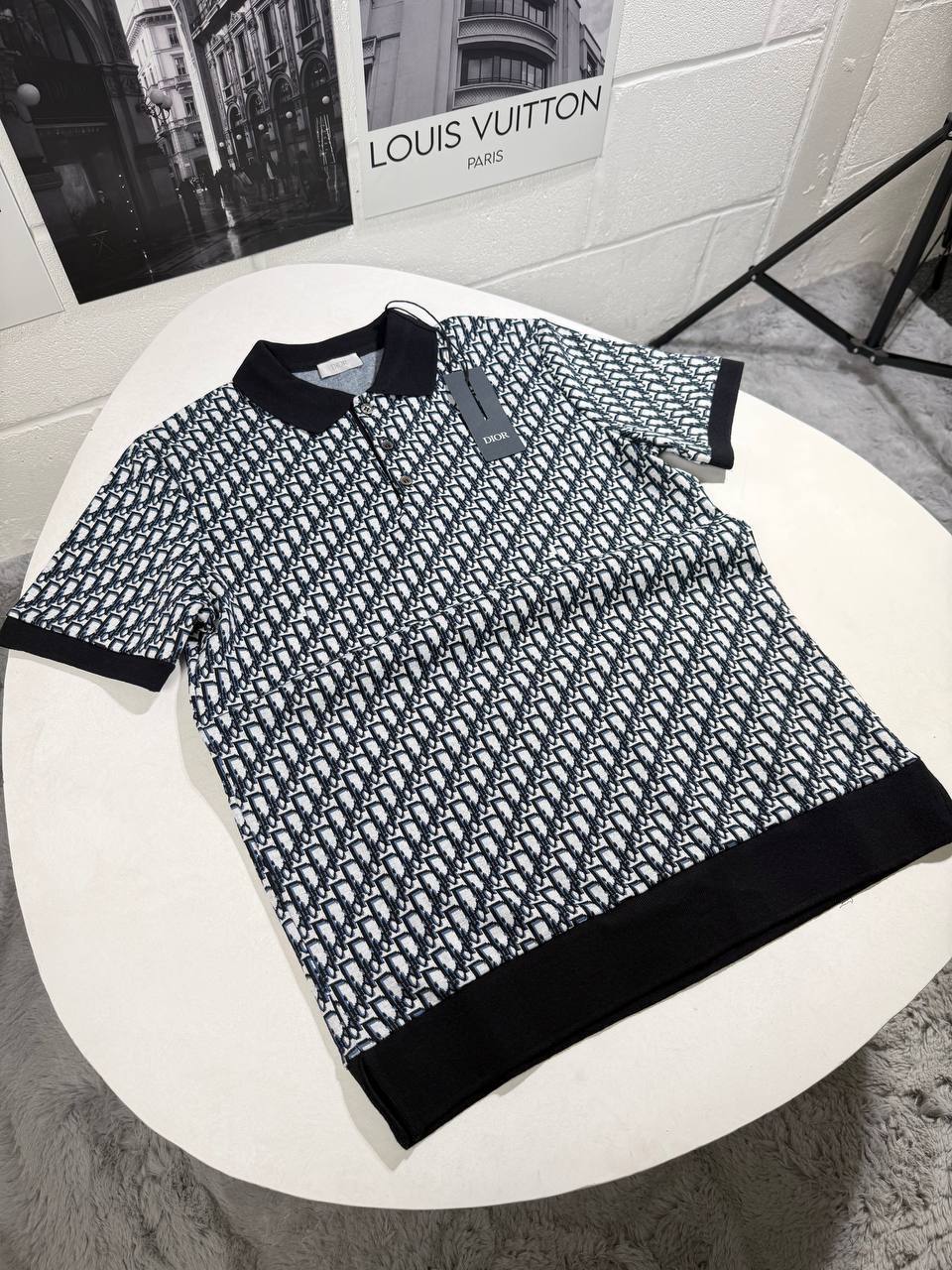 Christian Dior Oblique Polo Shirt Cotton Mens in 2 Colors Best Sale UK Reps AAA Quality