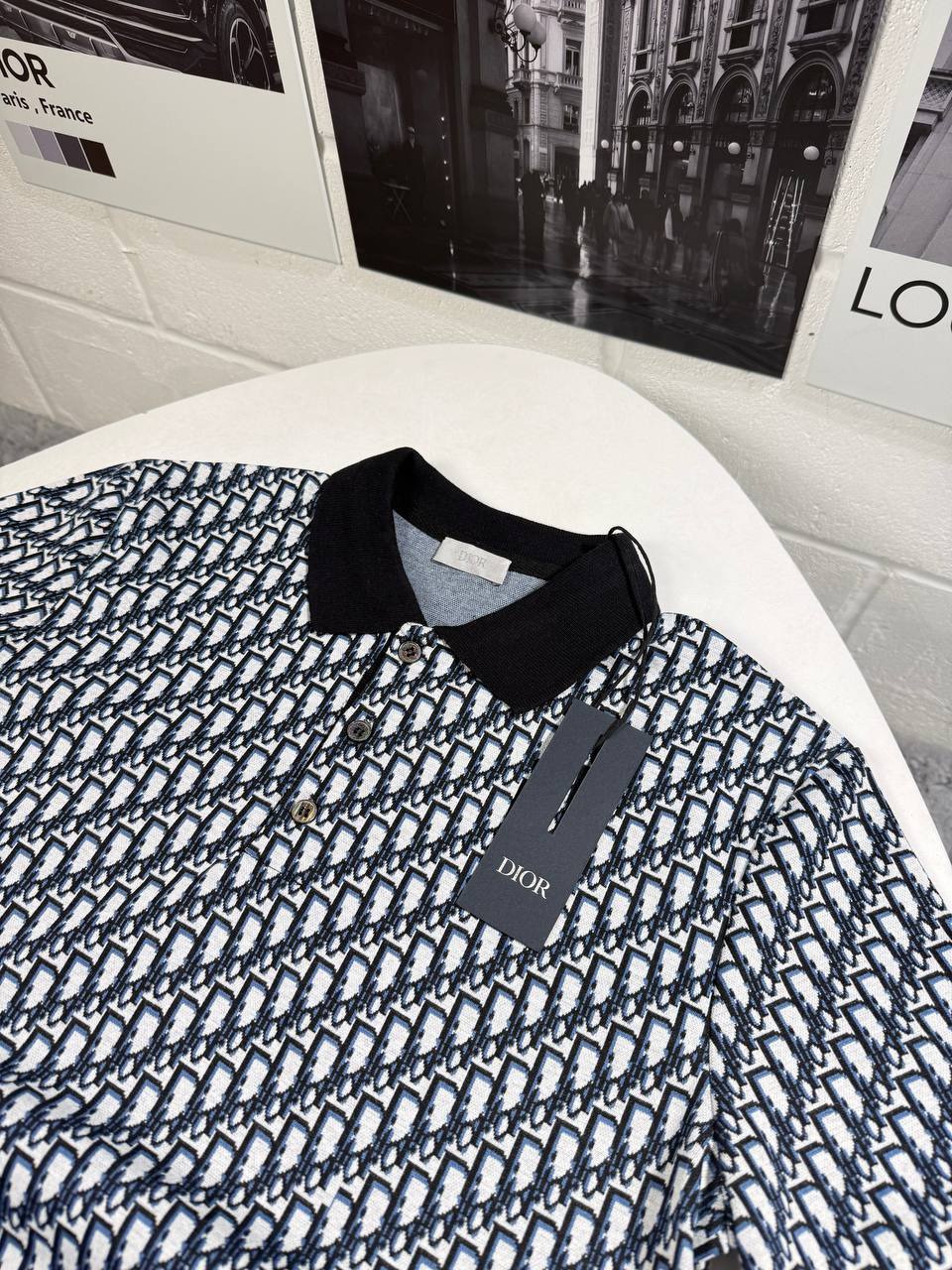 Christian Dior Oblique Polo Shirt Cotton Mens in 2 Colors Best Sale UK Reps AAA Quality