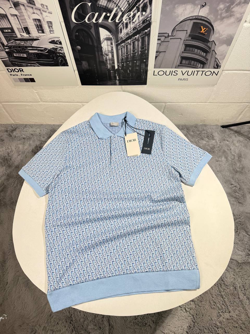 Christian Dior Oblique Polo Shirt Cotton Mens in 2 Colors Best Sale UK Reps AAA Quality