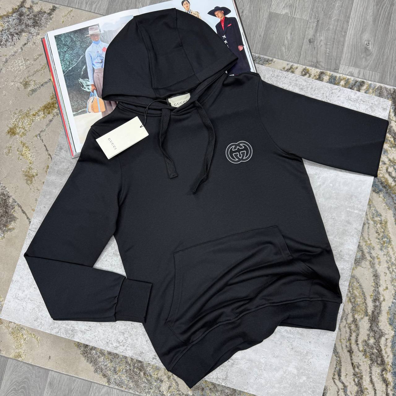 Gucci Interlocking G Cotton Jersey Hoodie Mens in Multiple Colors Best Sale UK Reps AAA Quality
