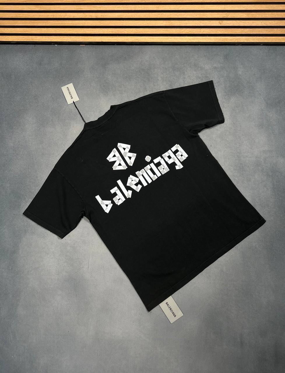 Balenciaga Tape-Logo Printed T-Shirts in 2 Colors Mens UK Reps AAA Quality
