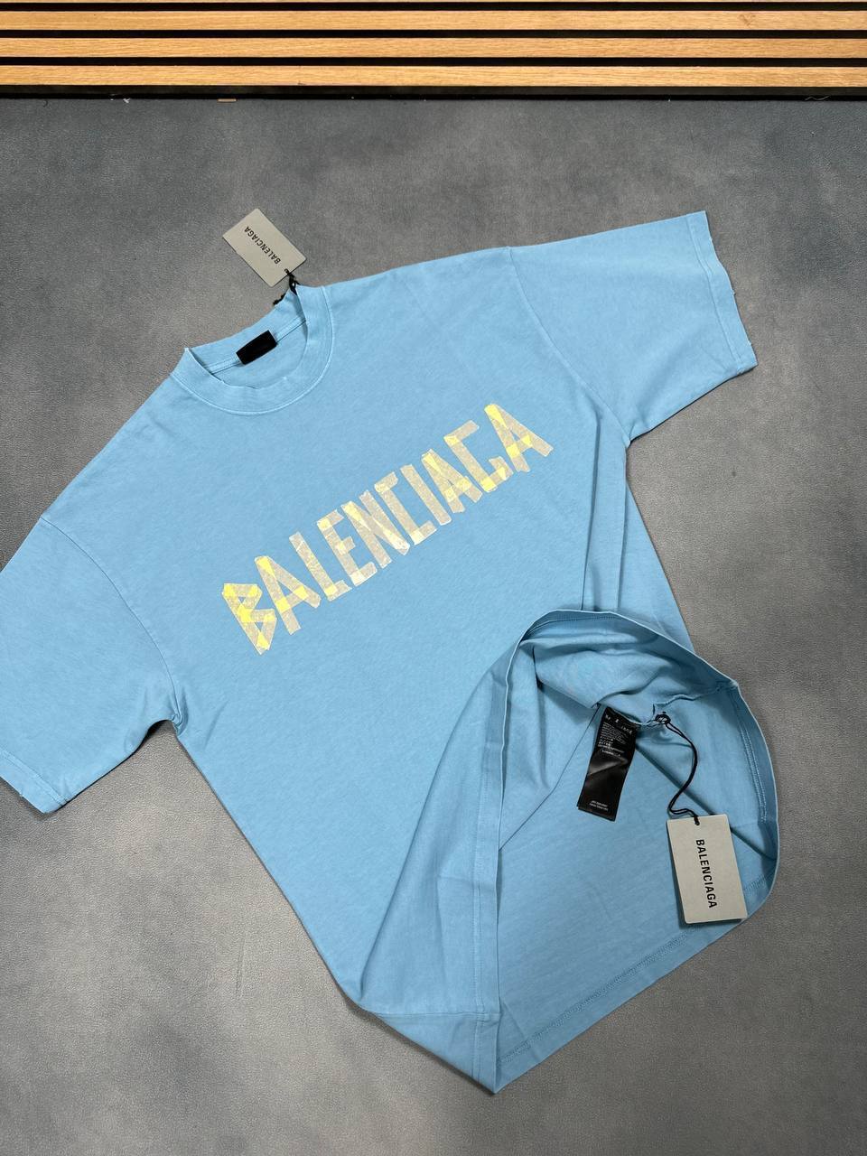 Balenciaga Tape-Logo Printed T-Shirts in 2 Colors Mens UK Reps AAA Quality