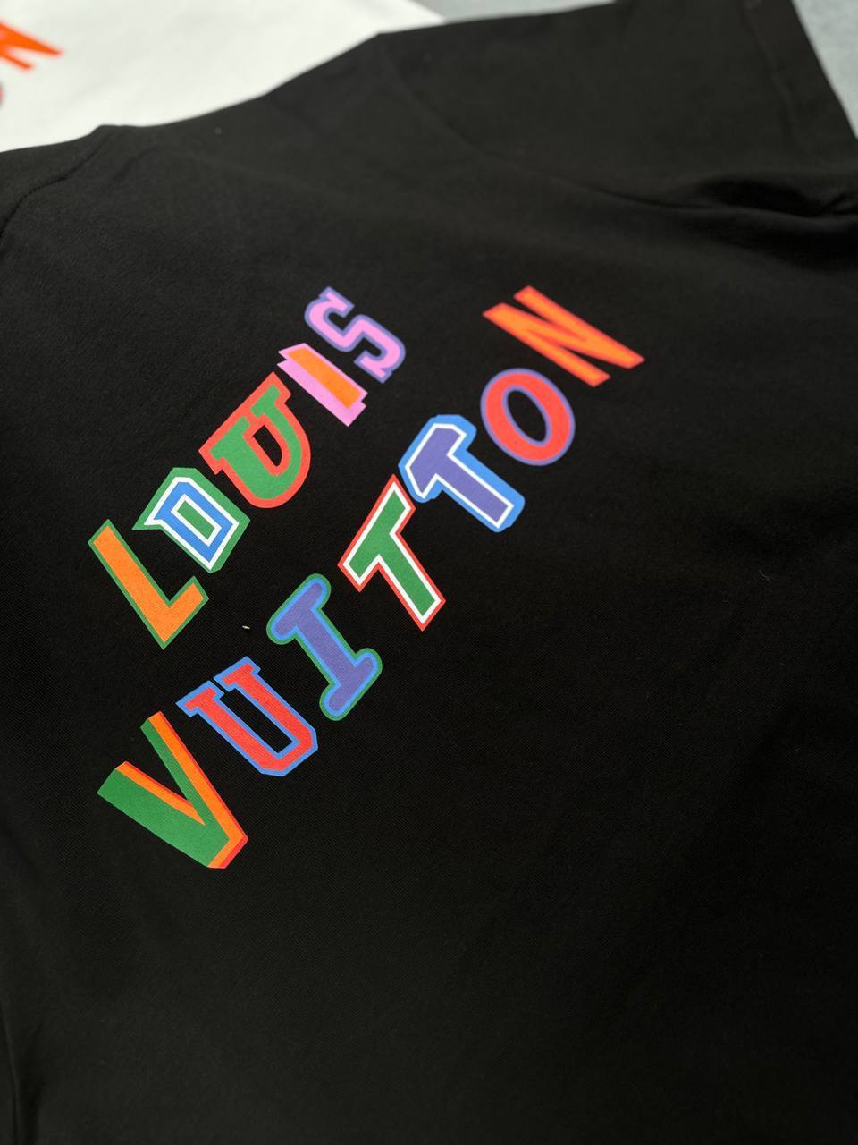 Louis Vuitton NBA White Spellout Logo Mens T-Shirts in 2 Color UK Reps AAA Quality