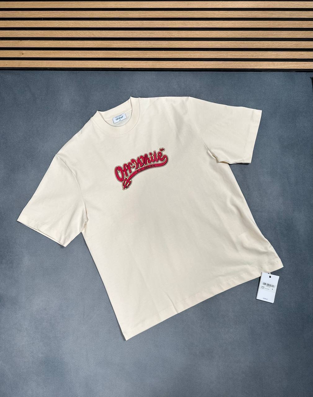 Off-White x AC Milan Graphic Logo Tee Round Neck Mens in 2 Colors Best Fakes UK Reps
