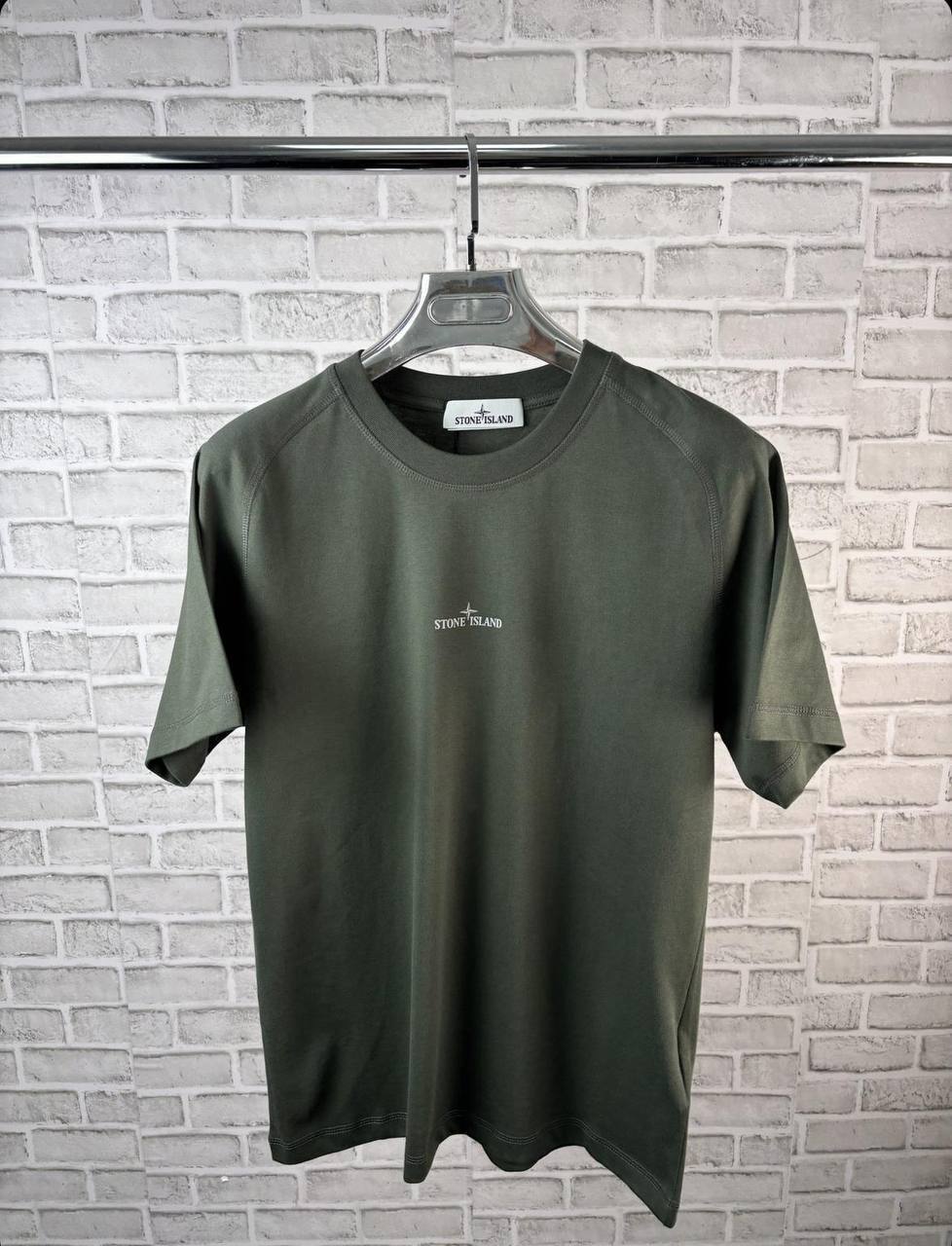 Stone Island Logo-Embroidered Cotton Tees  Round Neck Mens in Multiple Colors UK Reps AAA Quality