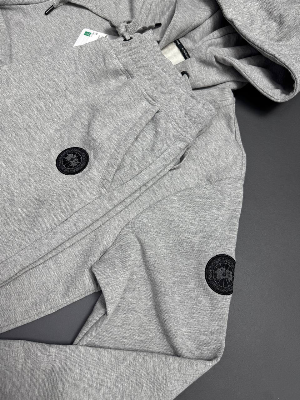 Canad Goose Sleek Black Full-Zip Hooded Tracksuit Mens UK Replica AAA Quality