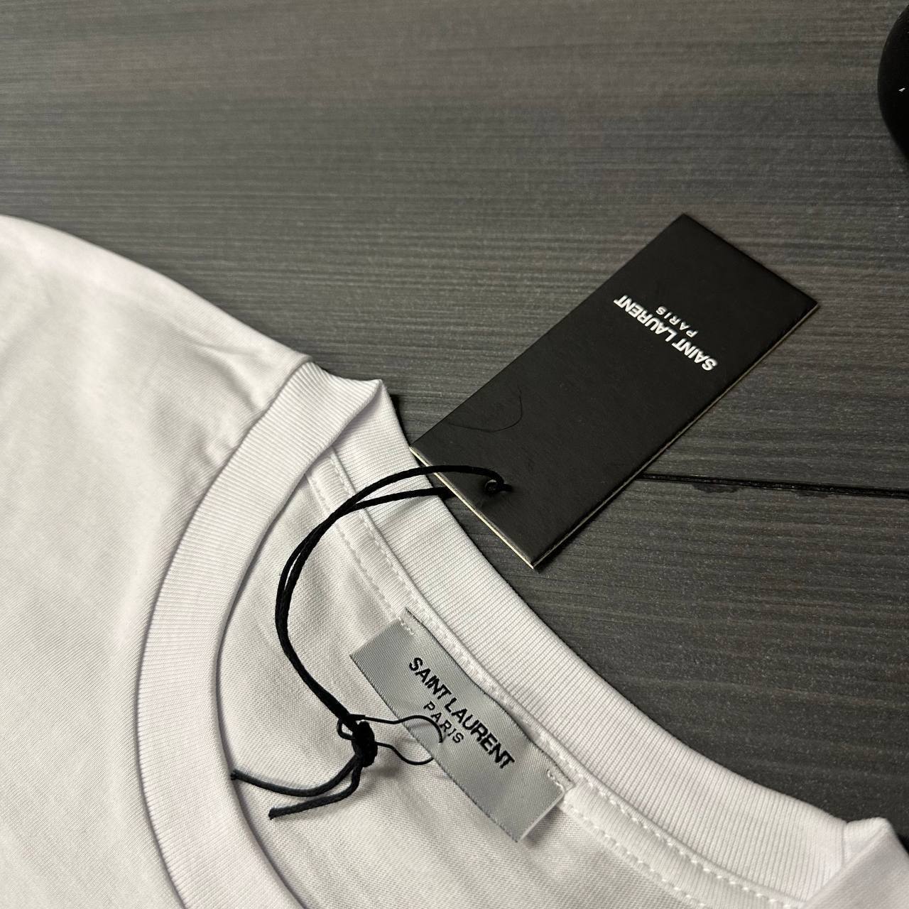Saint Laurent YSL Embroidery On The Chest Logo Mens T-Shirts in 2 Colors Best Sale UK Reps AAA Quality