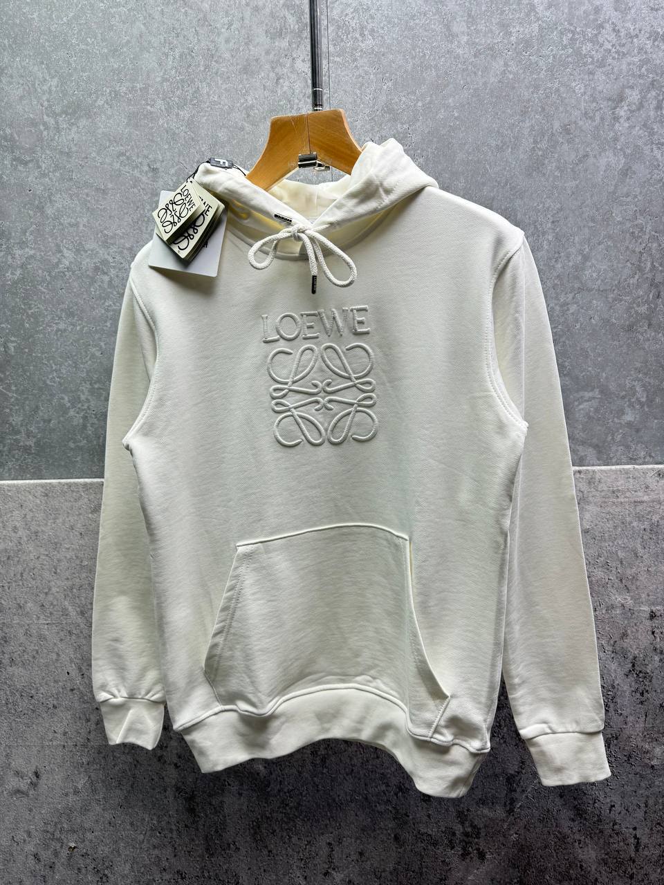 Loewe Anagram Tonal Cotton Hoodie Mens in Multiple Colors Best Sale UK Reps AAA Quality