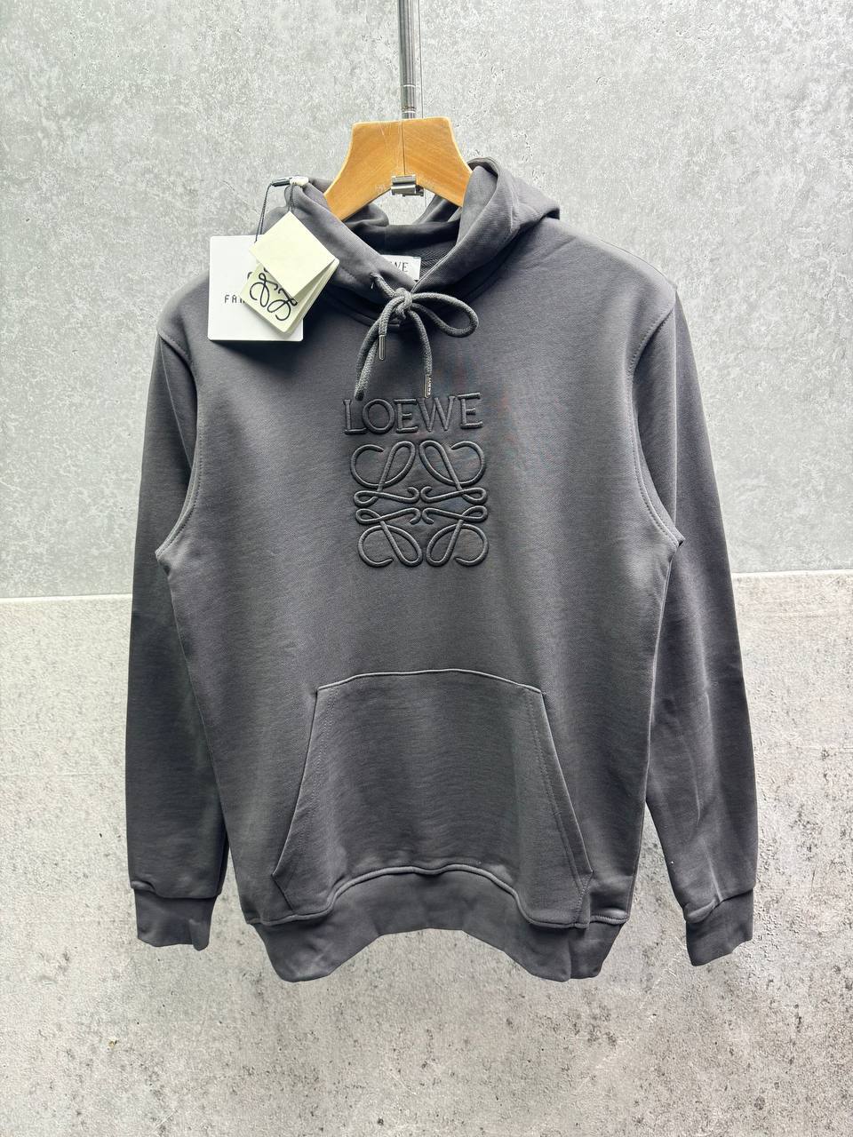 Loewe Anagram Tonal Cotton Hoodie Mens in Multiple Colors Best Sale UK Reps AAA Quality