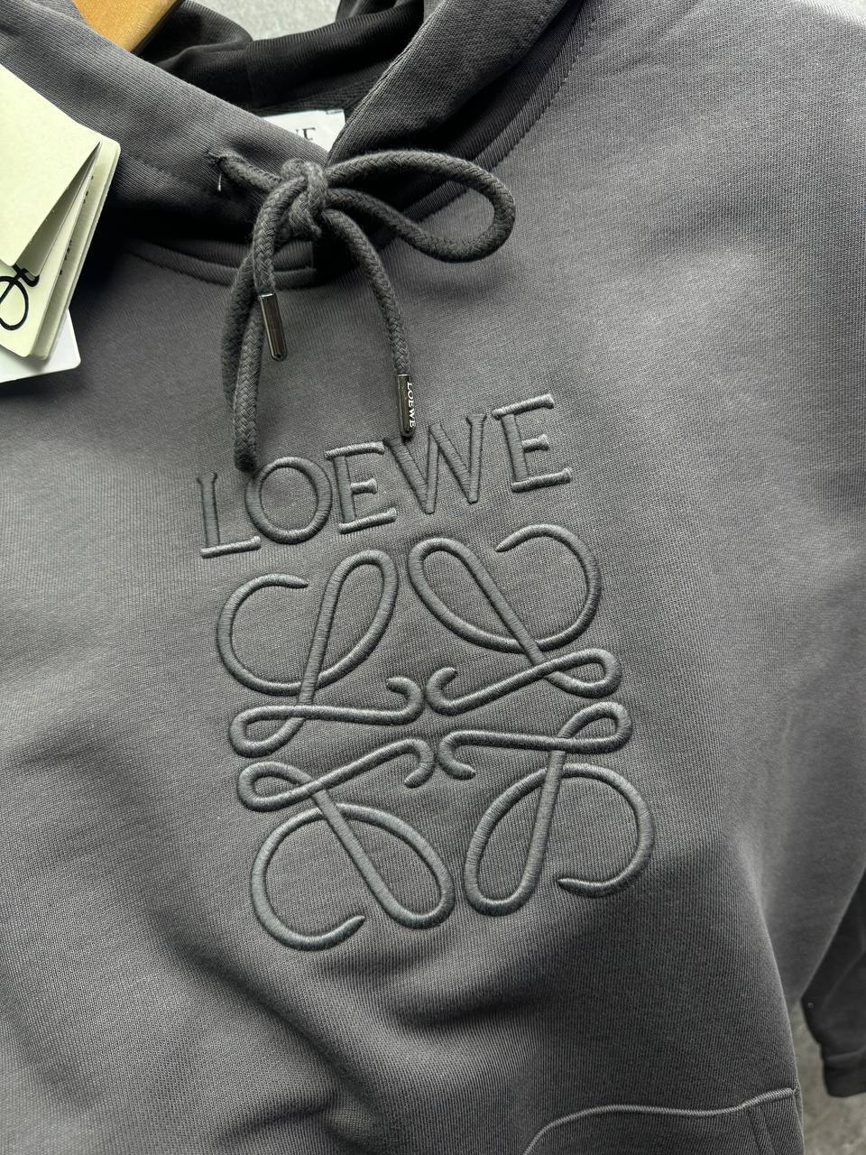 Loewe Anagram Tonal Cotton Hoodie Mens in Multiple Colors Best Sale UK Reps AAA Quality