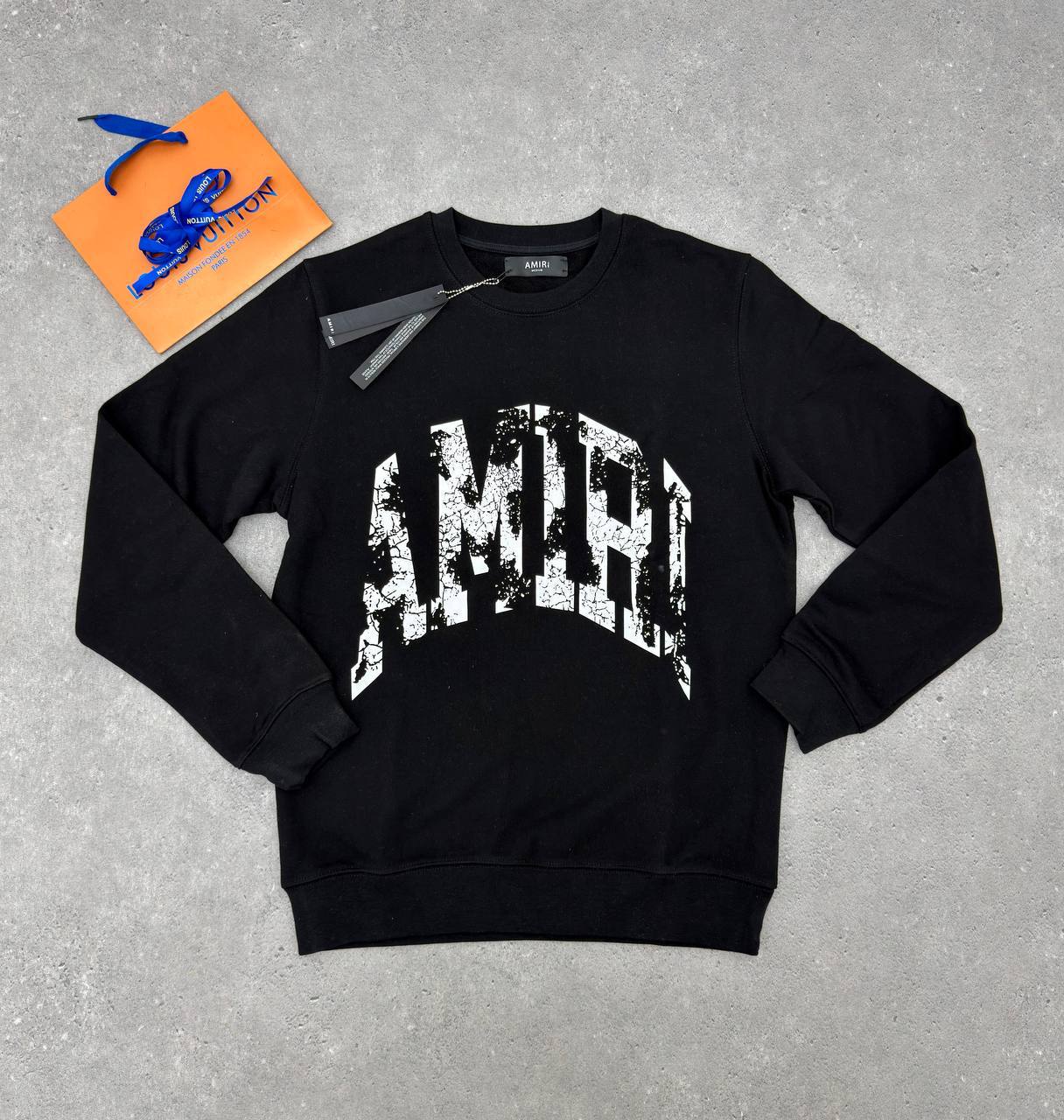 Amiri Collegiate Logo Crew Jumpers Mens in 2 Colors Best Sale UK Reps AAA Quality