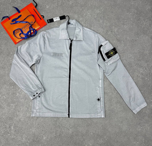 Stone Island Compass-Badge Pocket Overshirt Mens in Multiple Colors Best Sale UK Reps AAA Quality
