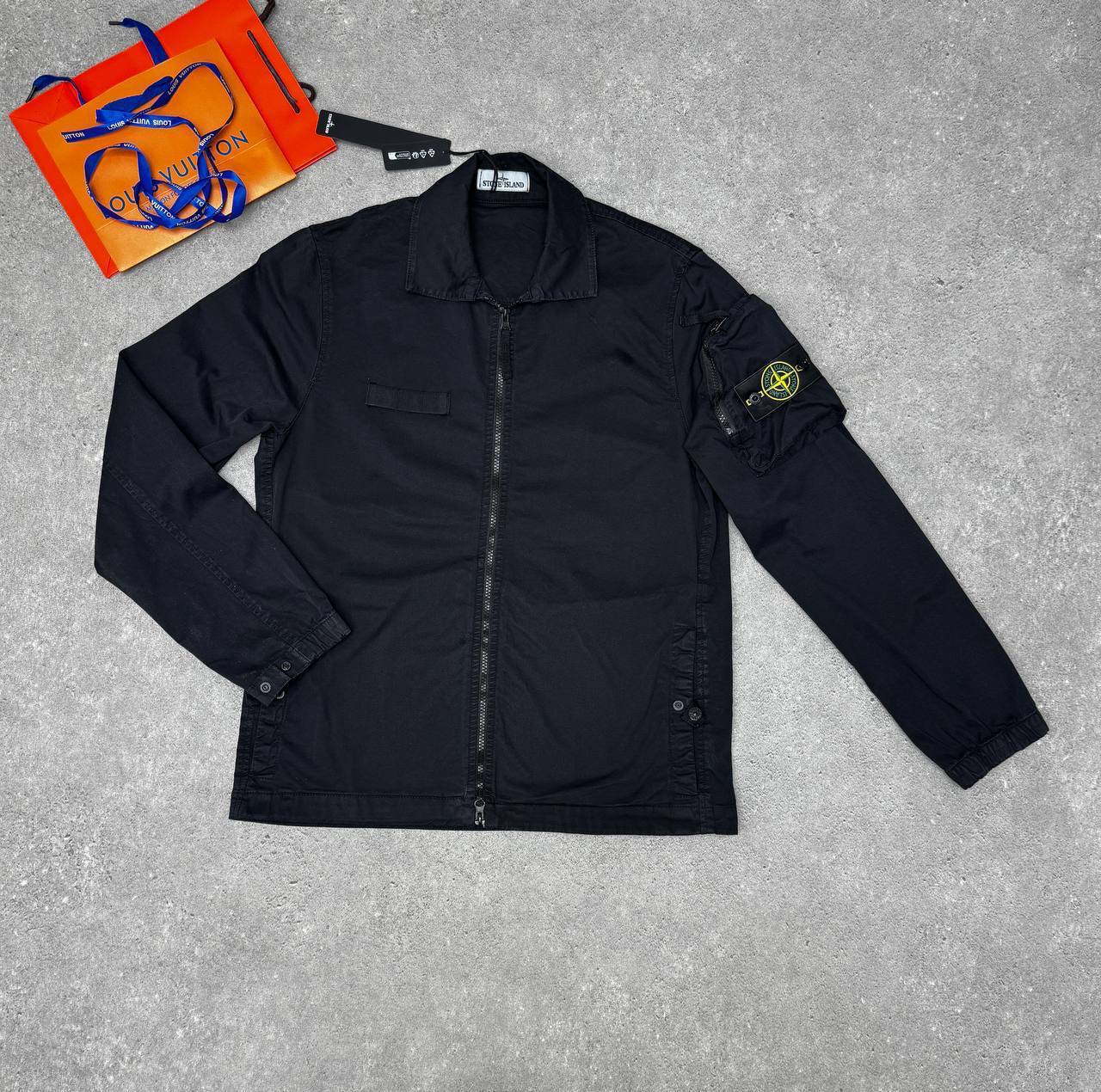 Stone Island Compass-Badge Pocket Overshirt Mens in Multiple Colors Best Sale UK Reps AAA Quality