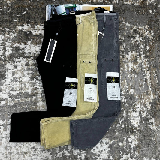 Stone Island Corduroy Cargo Pants Multiple Waist Sizes Mens in Multiple Colors Best Sale UK Reps AAA Quality