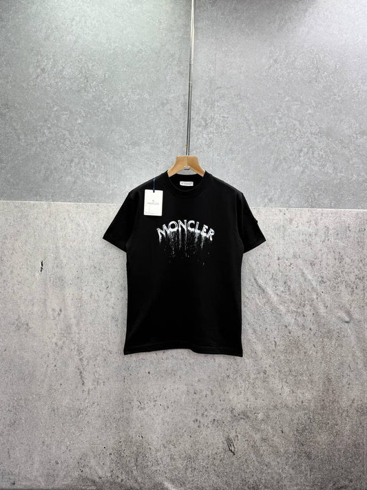 Moncler Logo-Print Faded-effect Cotton T-Shirts Mens in 2 Colors Best Sale UK Reps AAA Quality