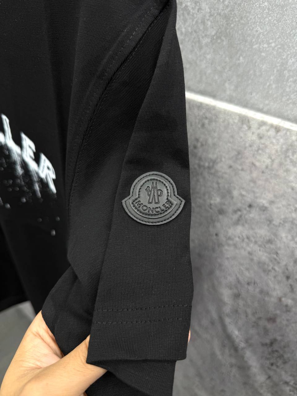 Moncler Logo-Print Faded-effect Cotton T-Shirts Mens in 2 Colors Best Sale UK Reps AAA Quality