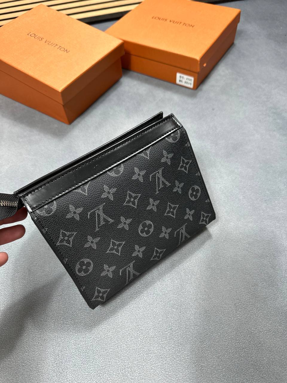 Louis Vuitton Gaston Wearable Wallet Monogram Womens Wallet Hardware Monogram Eclipse UK Reps AAA Quality