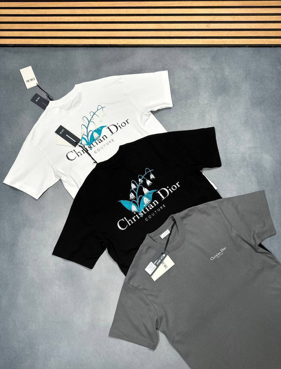 Christian Dior Couture Lily Of The Valley Cotton T-Shirts Mens in Multiple Colors Best Sale AAA Quality UK Fakes