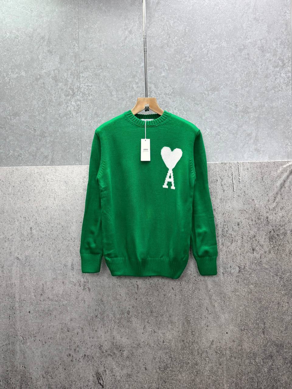 Ami Paris Wool Ami De Coeur Crewneck Jumpers Mens in Multiple Colors Best Sale UK Reps AAA Quality