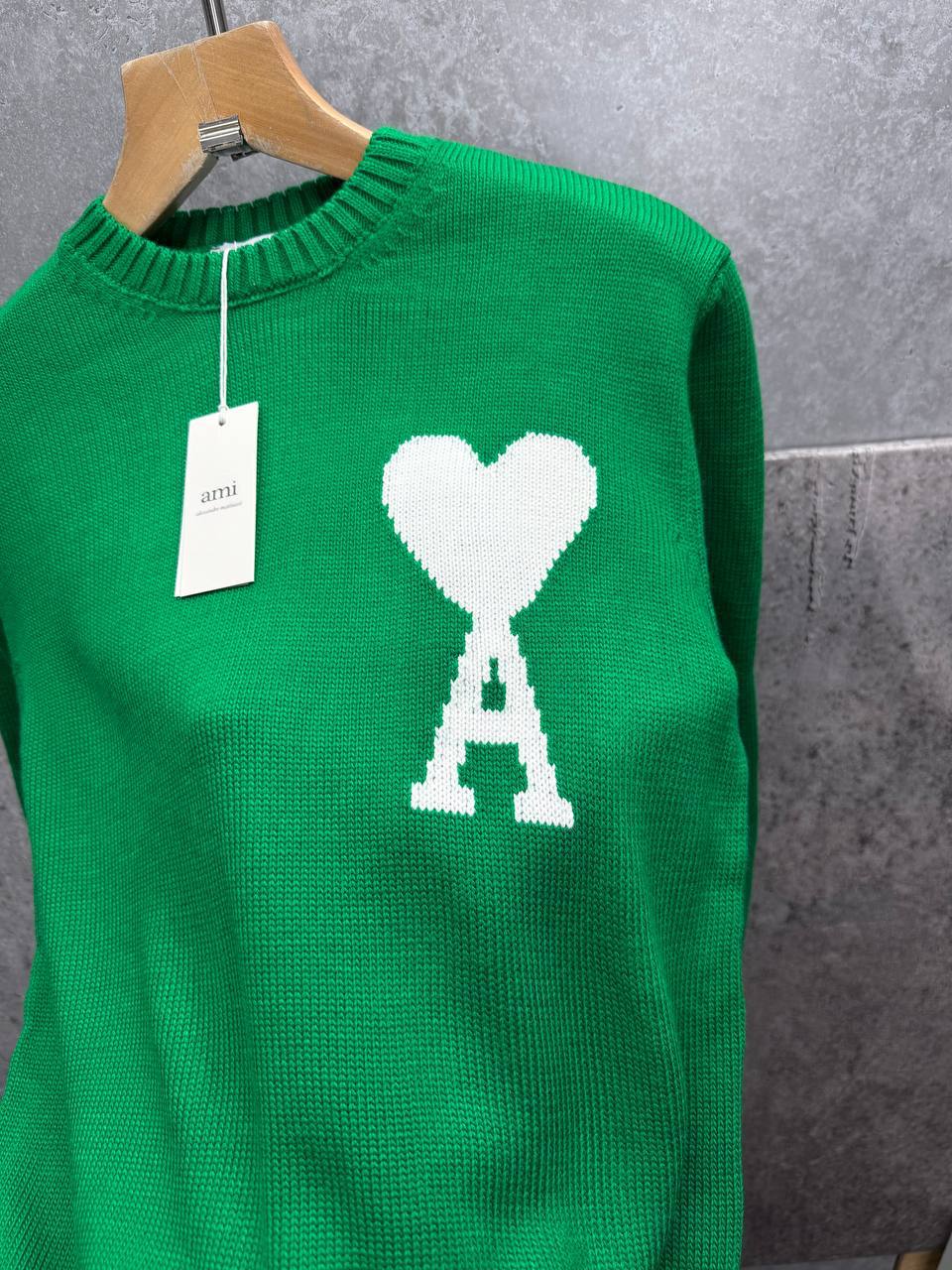 Ami Paris Wool Ami De Coeur Crewneck Jumpers Mens in Multiple Colors Best Sale UK Reps AAA Quality